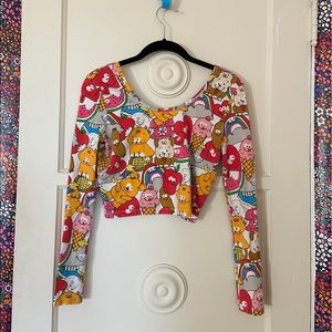 Lazy oaf sticker collection crop top m/l rare